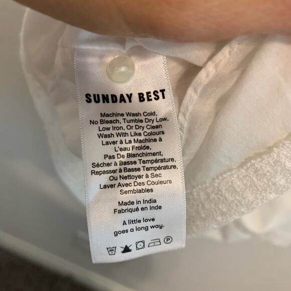 Anthropologie Sunday Best White Flutter Sleeve Shift Mini Dress - Picture 9 of 9